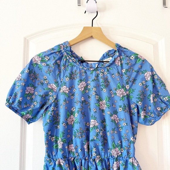 J. CREW Floral Puff Sleeve Mini Dress Cottagecore - Picture 3 of 10